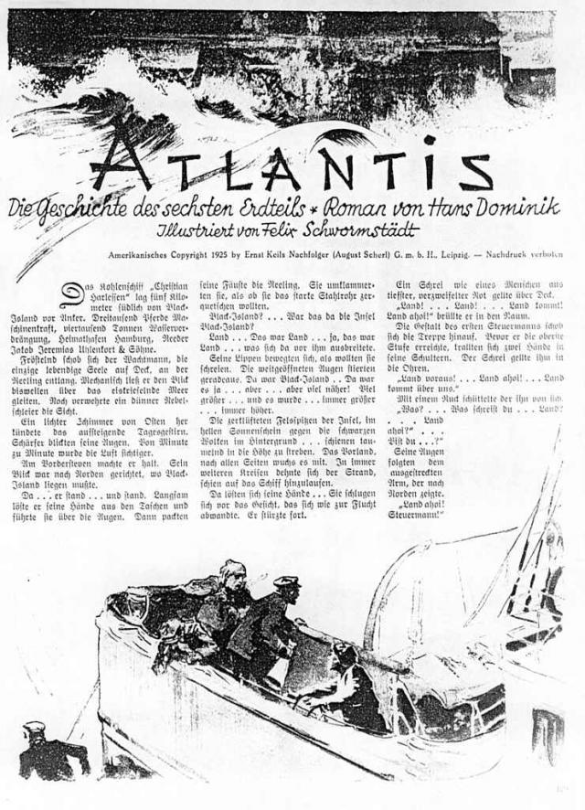 Hans Dominik: ›Atlantis‹ - Die Woche