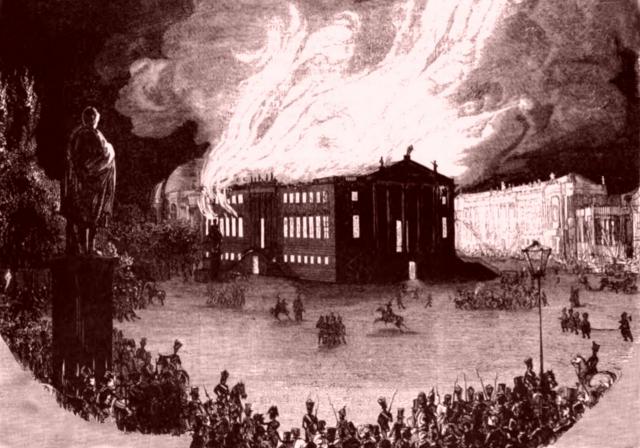 Der Brand des Opernhauses in Berlin