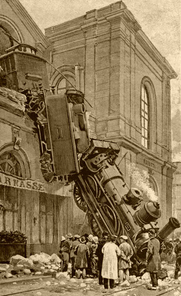Das Eisenbahnunglück auf dem Bahnhof Montparnasse in Paris
