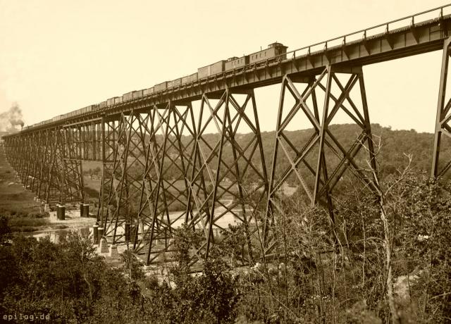 Kate Shelley High Bridge - Des Moines River - Iowa - USA - 1901
