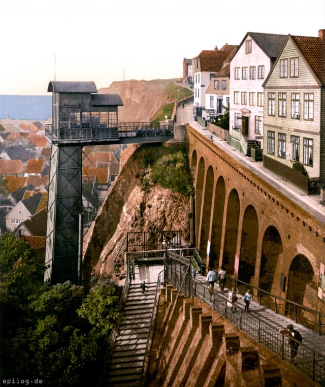 Helgoland Fahrstuhl, ca. 1895