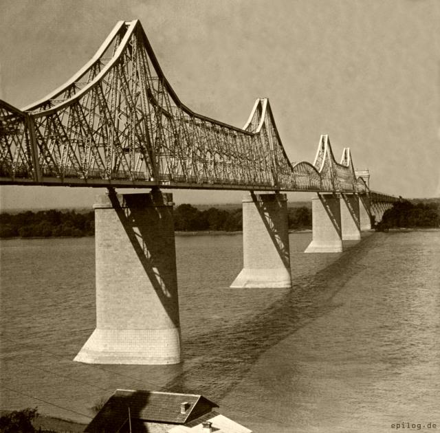 Anghel-Saligny-Brücke über die Donau, Cernavodă, Rumänien, Anfang 20. Jh.