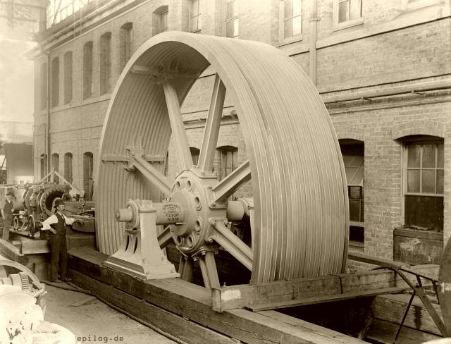 Kabeltrommel für die Straßenbahn in Sydney