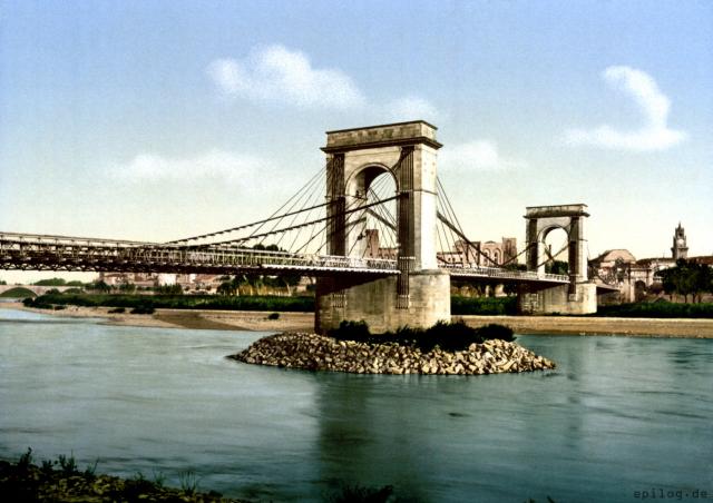 Hängebrücke bei Avignon