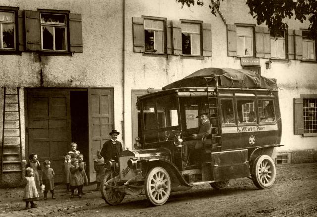 Postbus der Königlich Württembergischen Post 1909