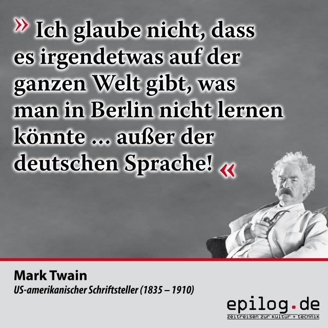 zitat - Mark Twain - Berlin Sprache