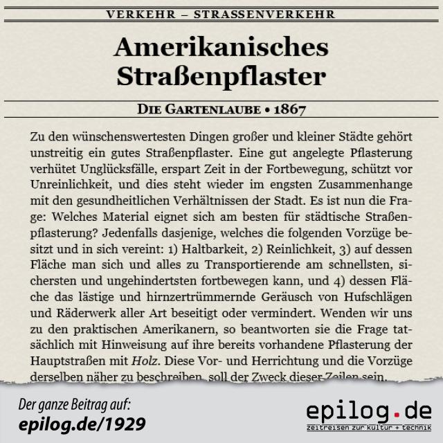 Amerikanisches Straßenpflaster