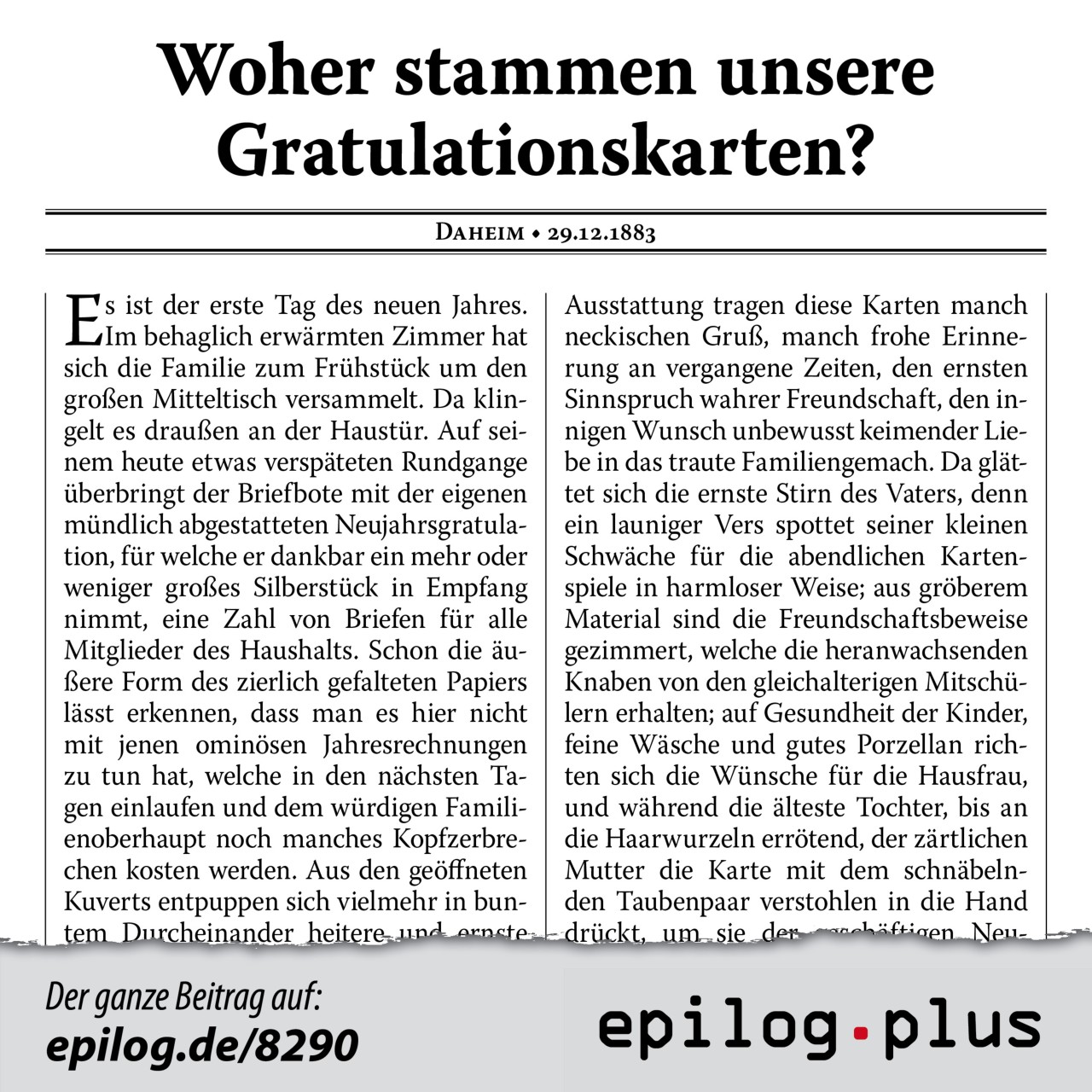 Woher stammen unsere Gratulationskarten?