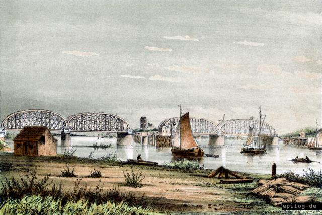 Eisenbahnbrücke bei Dordrecht, 1872