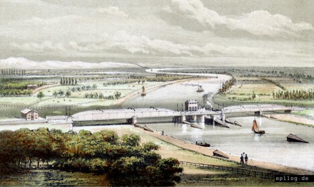 Eisenbahnbrücke bei Westervoort, 1846