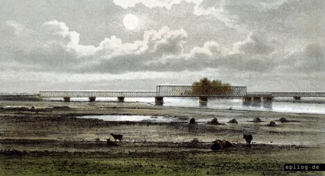 IJssel-Eisenbahnbrücke Zwolle, 1864