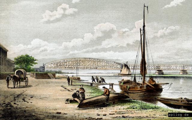 Eisenbahnbrücke bei Culemborg, 1868