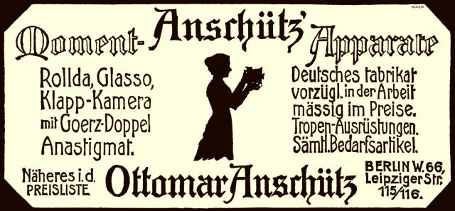 Reklame: Anschütz-Fotoapparate, 1898