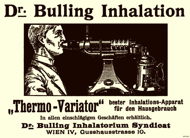 Reklame: Dr. Bulling Inhalation, 1905