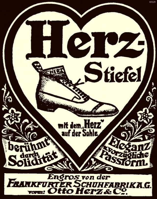 Reklame: Herz-Stiefel, 1898