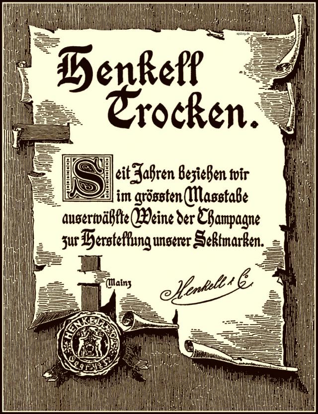 Reklame: Henkel Trocken, 1904