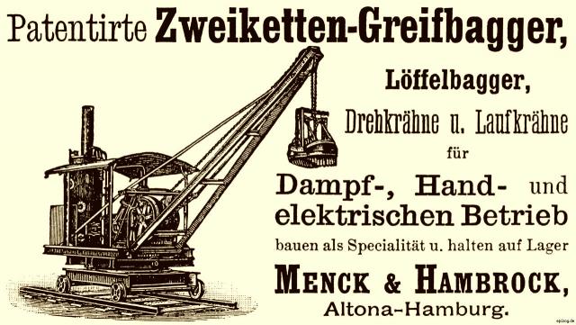 Reklame: Zweiketten-Greifbagger, 1914