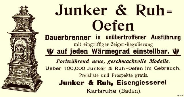 Reklame: Junker & Ruh-Öfen, 1902