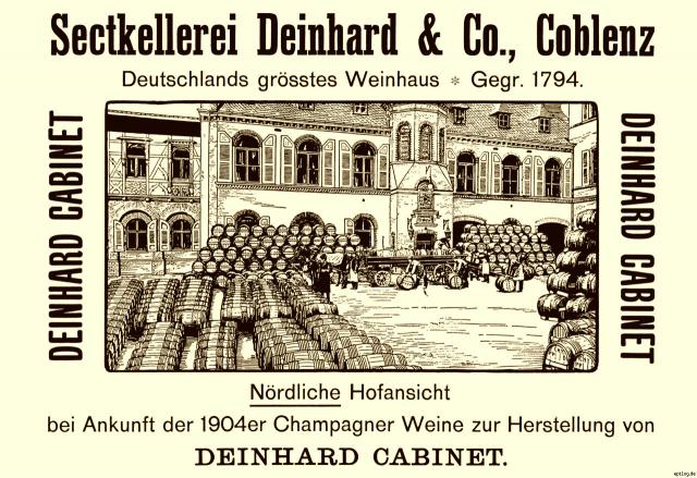 Reklame: Sektkellerei Deinhard, 1906