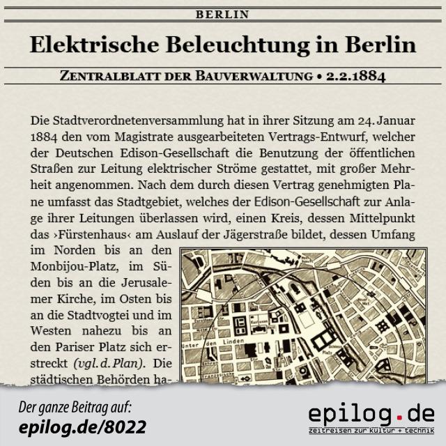 Elektrische Beleuchtung in Berlin