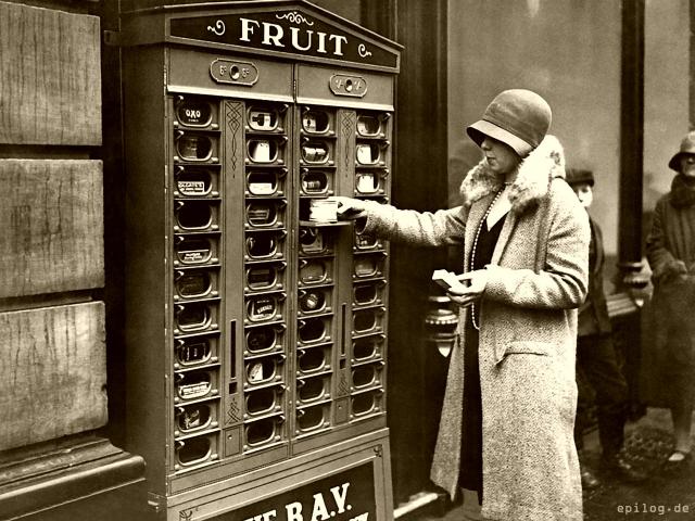 Verkaufsautomat London 1920