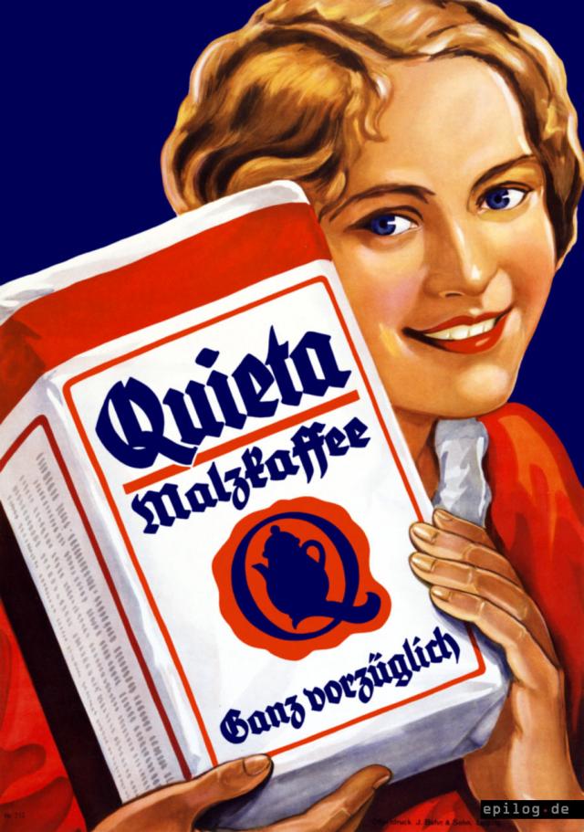 Reklame Quieta Malzkaffee