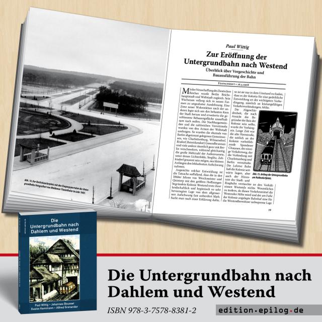 Die Untergrundbahn nach Dahlem und Westend