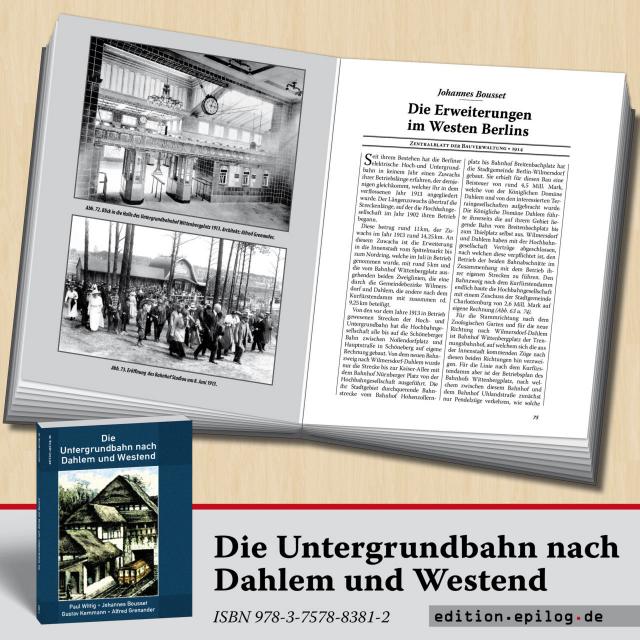 Die Untergrundbahn nach Dahlem und Westend