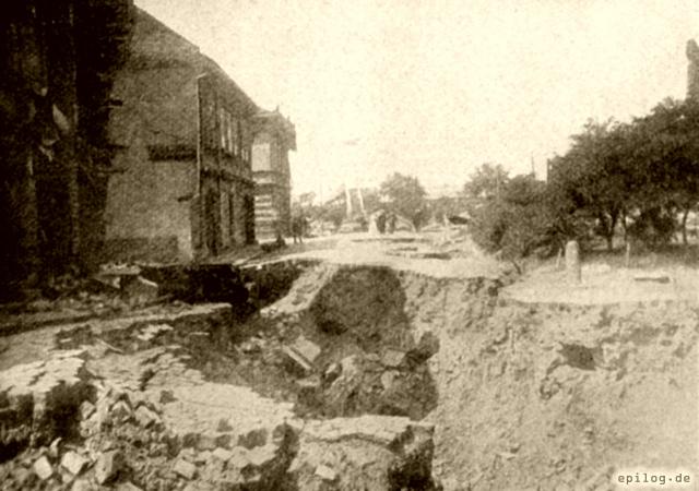 Zerstörung einer böhmischen Stadt