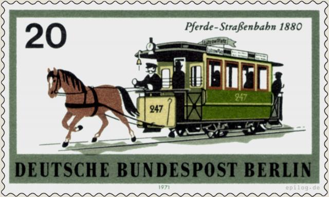 Pferde-Straßenbahn 1880