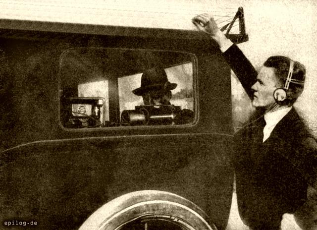 Drahtrahmen auf einem Automobil