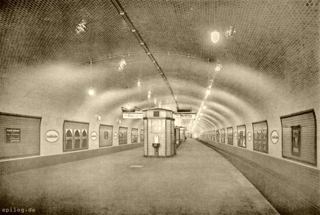 Untergrundbahnhof Inselbrücke; Innenansicht.