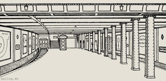 Untergrundbahnhof Klosterstraße.