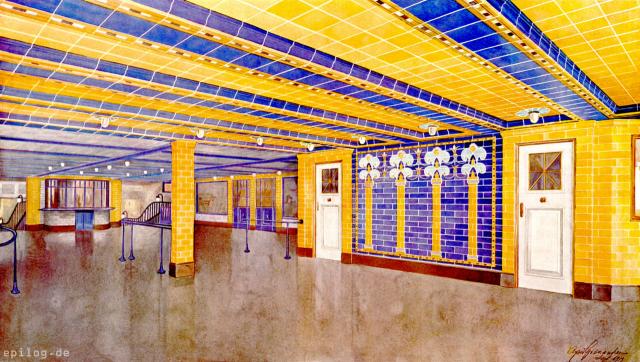 Untergrundbahnhof Klosterstraße; Vorraum.