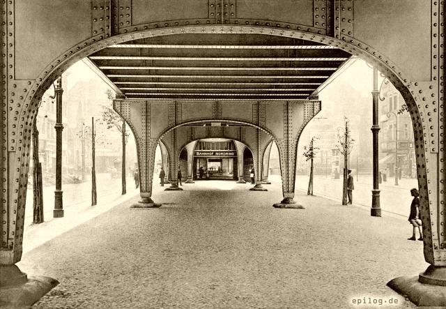 Verbreiterter Viadukt vor Hochbahnhöfen.
