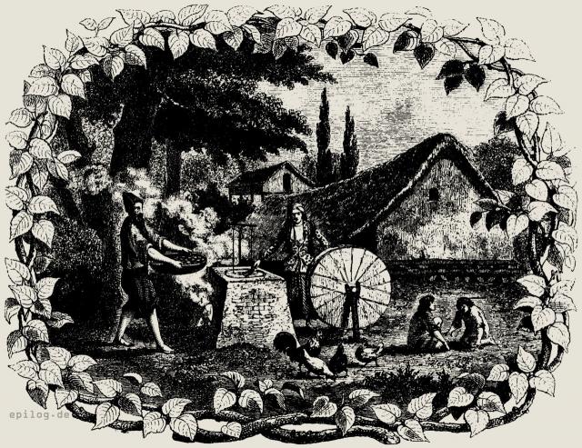 Abhaspeln der Seide
