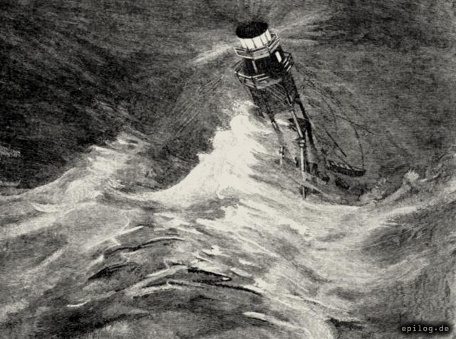 Ersten Leuchtturm Minot-Felsen