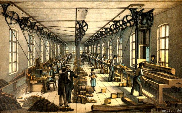 Schneiden, Sägen und Hobel des Holzes.