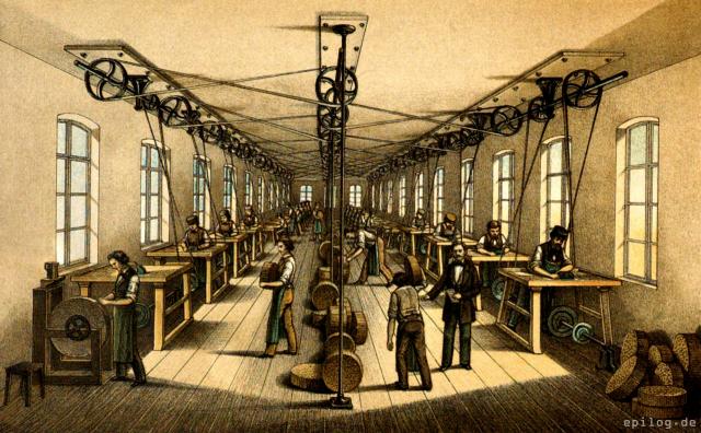 Hobeln der Bleistifte.