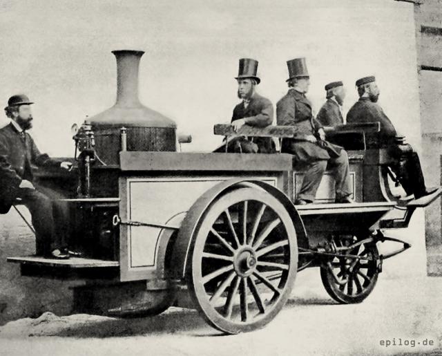 Typus der englischen Dampfwagen aus den Jahren 1840–1870.