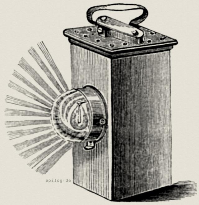 Elektrische Sicherheitslampe.