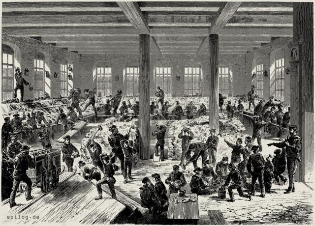 Scheidebank der freiberger Silberbergwerke