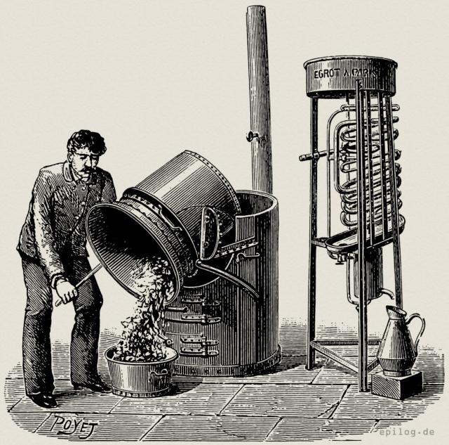 Tresterbrennkessel mit Kippvorrichtung von Deroy.