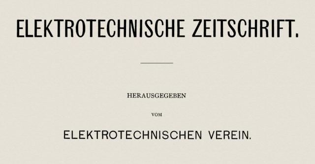 Elektrotechnische Zeitschrift