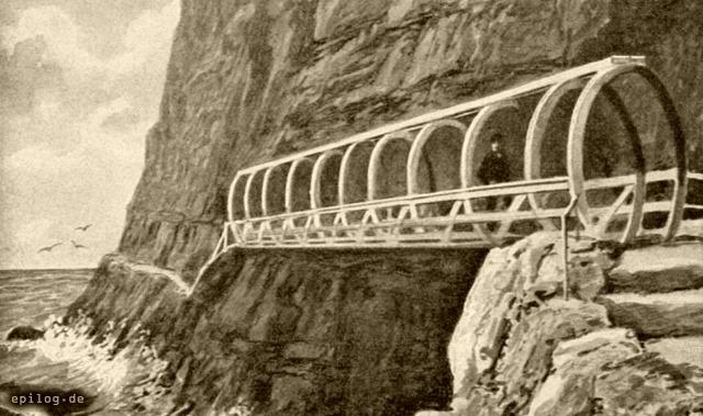 Eiserner Steg durch die Gobansklippen.