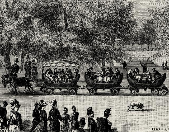 Ein von Ziegenböcken bewegter Train.