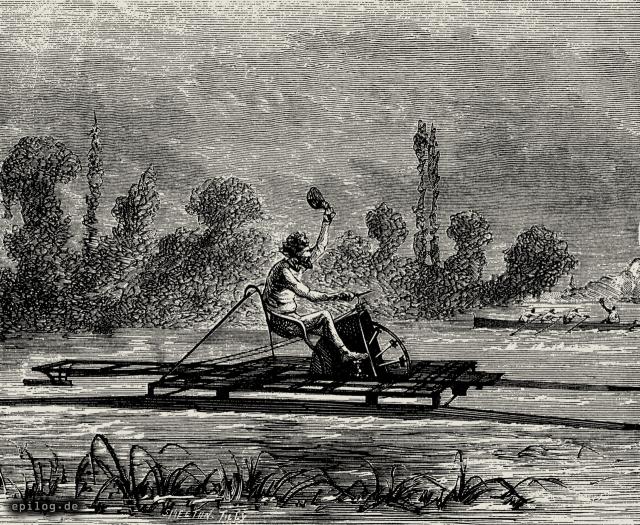 Ein neues Velozipedboot.