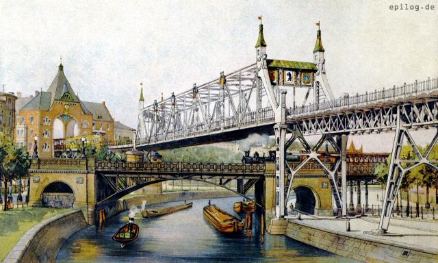 Hochbahnbrücke über den Landwehrkanal.