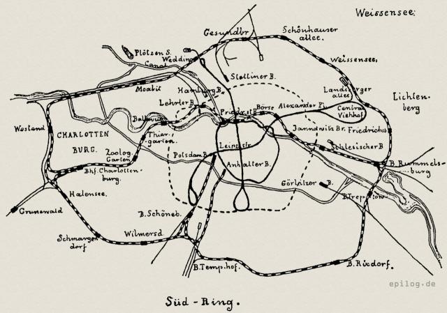 Die projektierte elektrische Untergrundbahn.