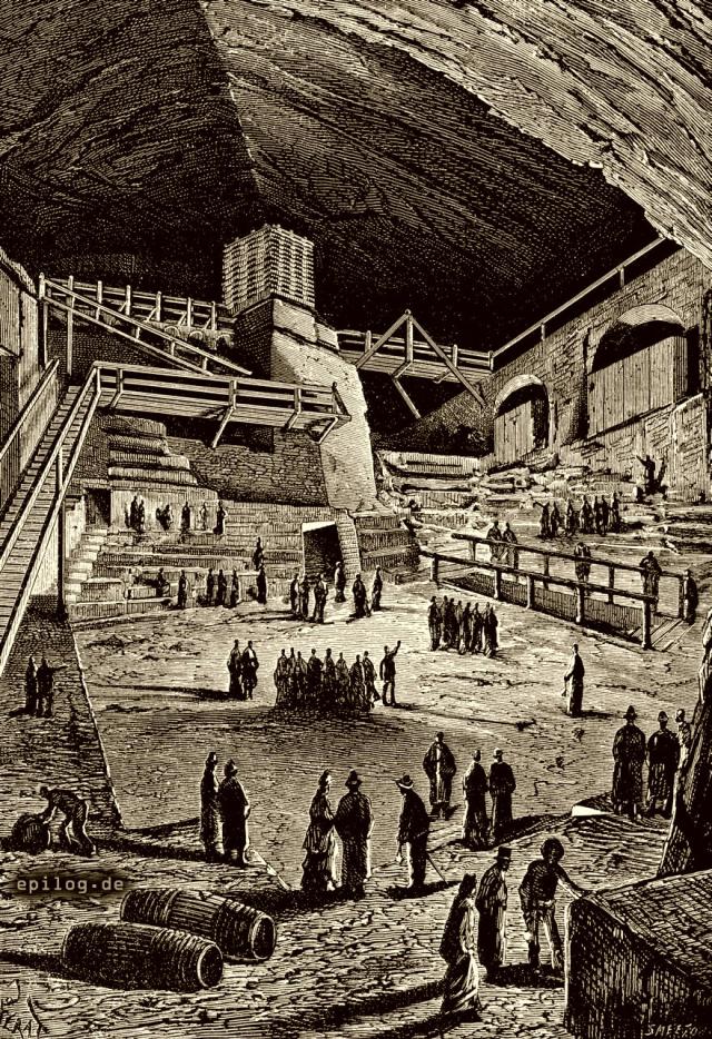 Die Kaiser-Franz-Brücke in den Minen von Wieliczka.